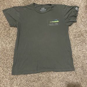 Gray salty crew T-shirt, size medium, good condition.